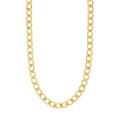 Charm Recycled Curb Necklace - Gold Plated