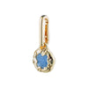 Charm Recycled Natural Pendant Blue - Gold Plated