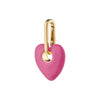 Charm Recycled Heart Pendant Pink - Gold Plated