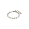 Charm Recycled Curb Chain Bracelet - Silver Plated