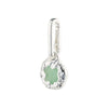 Charm Recycled Natural Pendant Green - Silver Plated