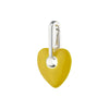Charm Recycled Heart Pendant Yellow - Silver Plated