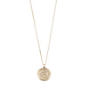 Gemini Zodiac Sign Necklace - Gold Plated - Crystal
