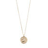 Virgo Zodiac Sign Necklace - Gold Plated - Crystal