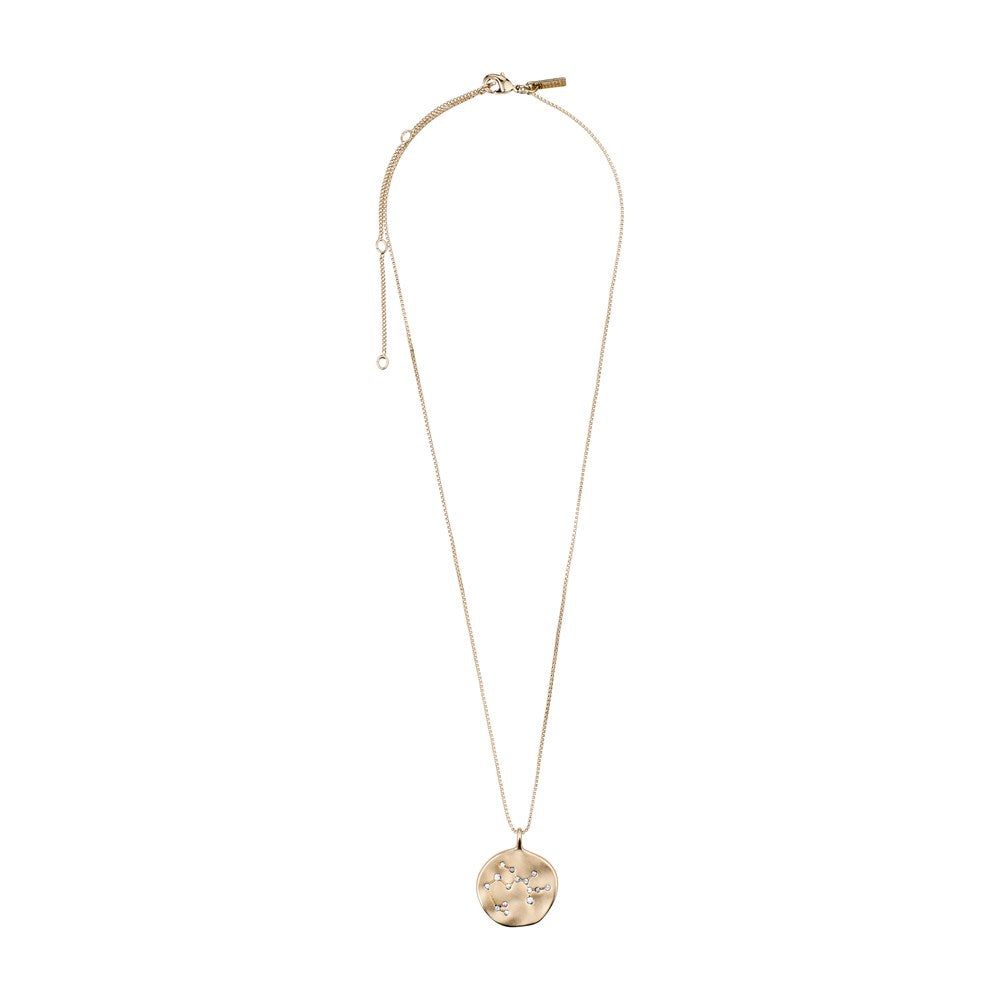 Sagittarius Zodiac Sign Necklace - Gold Plated - Crystal
