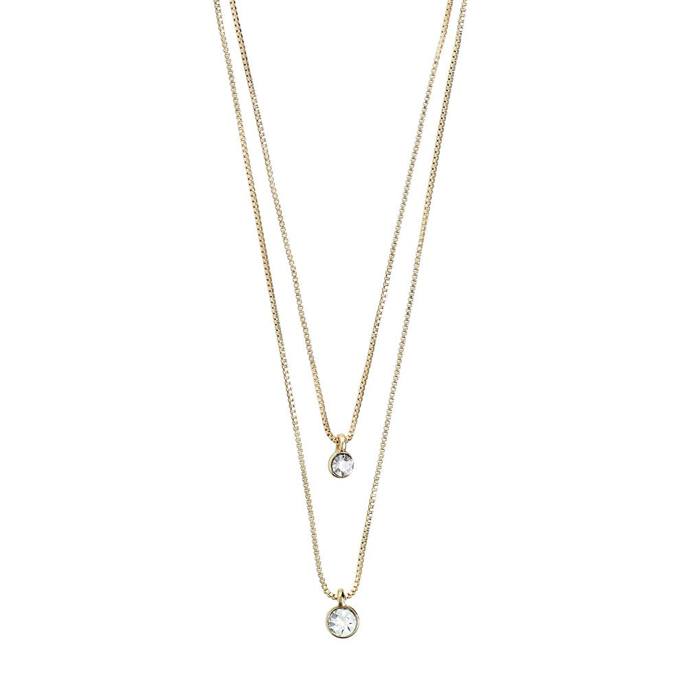 Lucia Pi Necklace - Gold Plated - Double