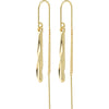 Alberte Teardrop Pendant Chain Earrings - Gold Plated