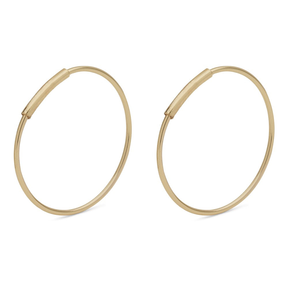 Raquel Pi Hoops - Gold Plated 18mm