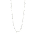 Maja Crystal Multi Drops Necklace - Silver Plated