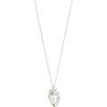 Quinn Recycled Organic Shaped Pendant Necklace - Silver Plated