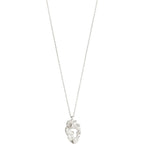 Quinn Recycled Organic Shaped Pendant Necklace - Silver Plated