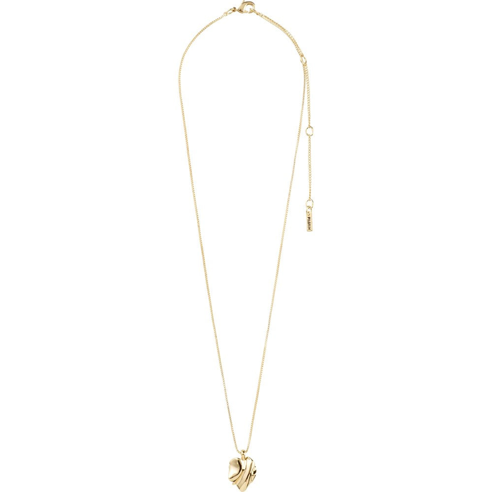 Em Wavy Pendant Necklace  - Gold Plated