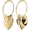 Em Wavy Hoop Earrings  - Gold Plated
