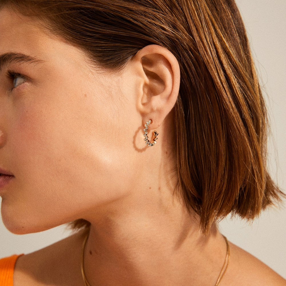 Jolene Earrings - Gold Plated Crystal