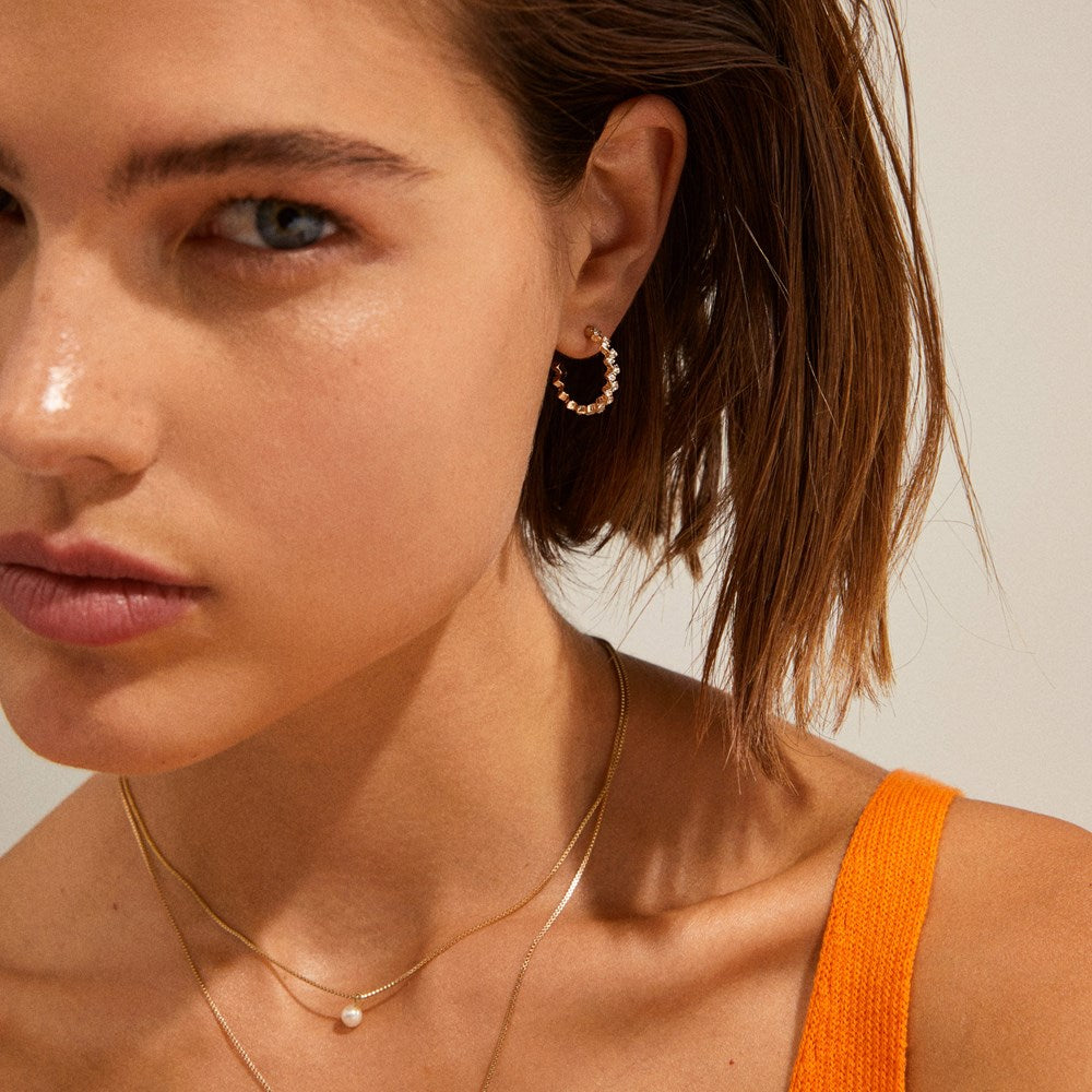Jolene Earrings - Gold Plated Crystal
