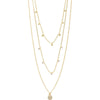 Chayenne Recycled Crystal Necklace - Gold Plated