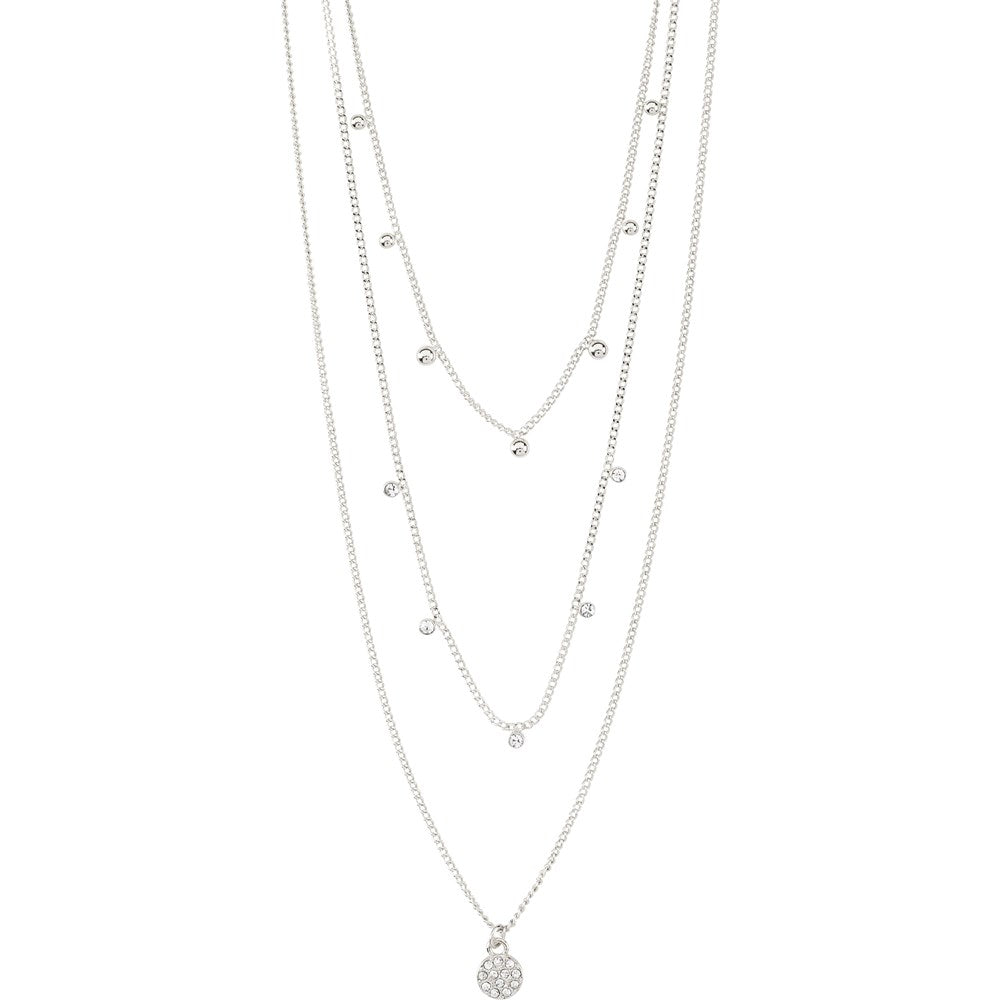 Chayenne Recycled Crystal Necklace - Silver Plated