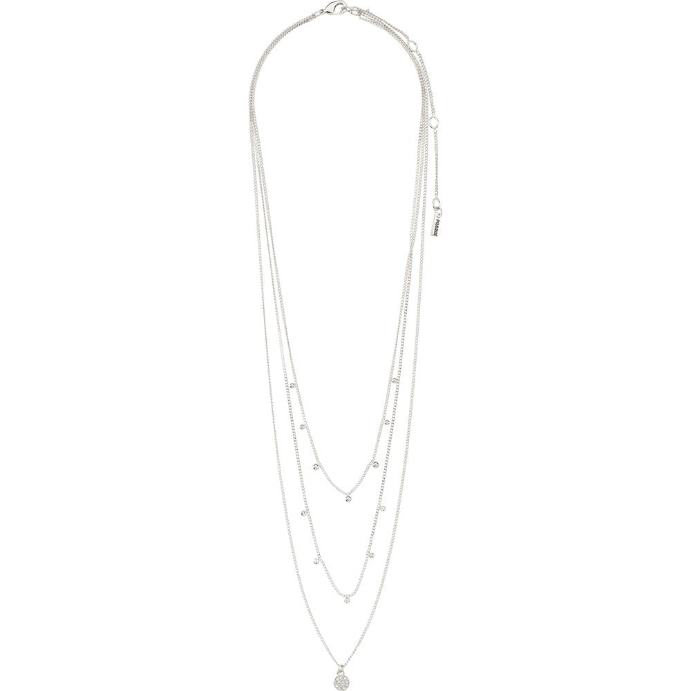 Chayenne Recycled Crystal Necklace - Silver Plated