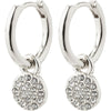 Chayenne Recycled Crystal Hoop Earrings - Silver Plated