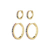 Reign Recycled Hoops 2-In-One Set - Gold Plated