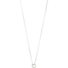 Rogue Recycled Crystal Halo Necklace - Silver Plated