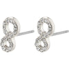 Rogue Recycled Crystal Earrings - Silver Plated