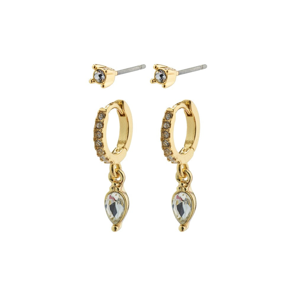 Elza Earrings - Gold Plated Crystal