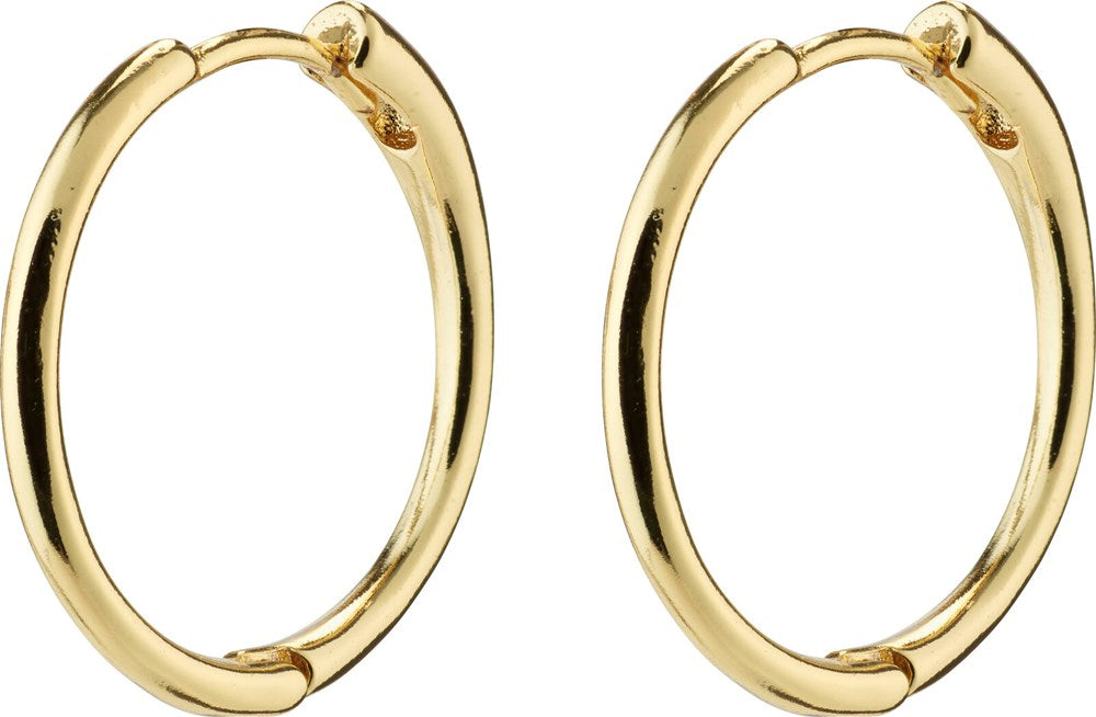 Eanna Recycled Medium Hoops - Gold Plated