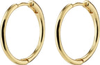 Eanna Recycled Medium Hoops - Gold Plated