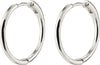 Eanna Recycled Medium Hoops - Silver Plated