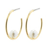 Eline Earrings - Gold Plated White