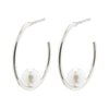 Eline Earrings - Silver Plated White