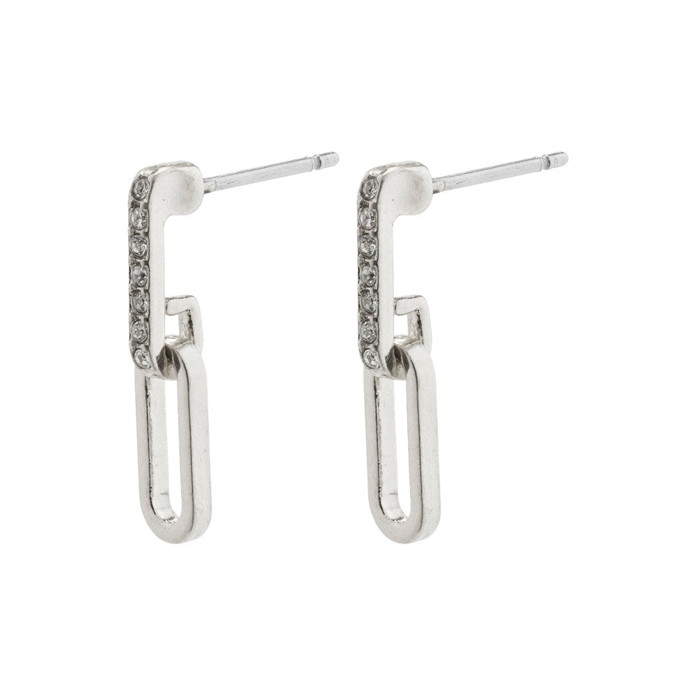 Elise Earrings - Silver Plated Crystal