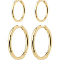 Eve Hoop Earrings 2-In-1 Set - Gold Plated